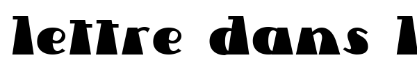 Lettre Dans Le Decor font preview